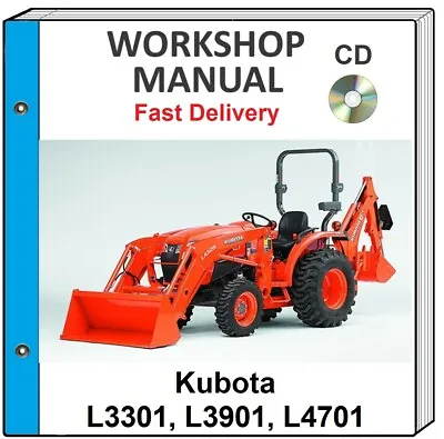 Buy Kubota L3301 L3901 L4701 Tractor Service Repair Workshop Manual On Cd • 15.99$