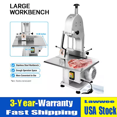 Buy 1500W 110V Commercial Meat Bone Saw Machine Electric Bone Cutting Band Cutter • 370.50$