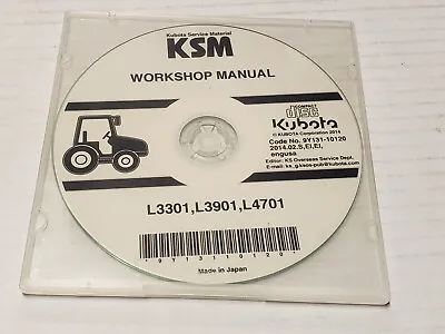 Buy Kubota Service Workshop Manual CD Disc - L3301 L3901 L4701 Tractor NOS • 30$