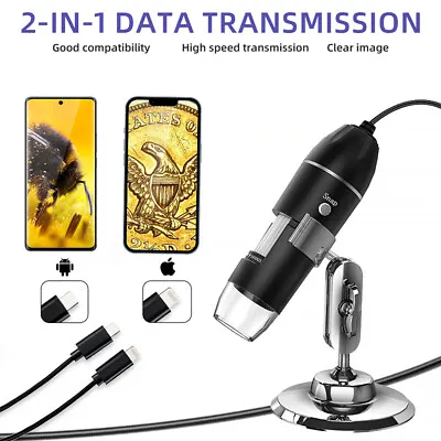 Buy 1600X Zoom 8LED HD 1080P USB Microscope Digital Magnifier Endoscope Video Camera • 20.50$