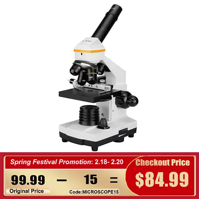 Buy SVBONY SV601 40X-1600X Microscope Compound Monocular Magnification W/LED Light • 99.99$