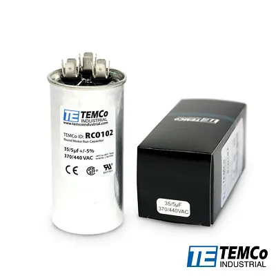 Buy TEMCo 35+5 Uf/MFD 370-440 VAC Volts Round Dual Run Capacitor 50/60 Hz -Lot-1 • 14.45$