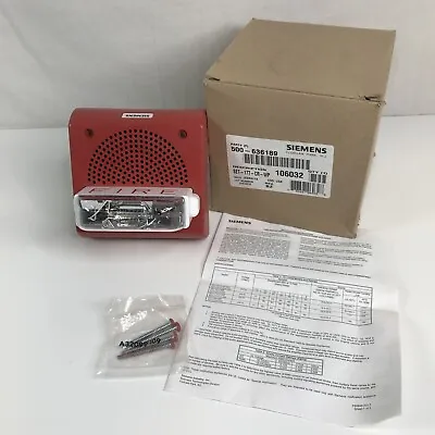 Buy NEW Siemens SET-177-CR-WP Red Fire Alarm Strobe Light #500-636189 • 19.99$