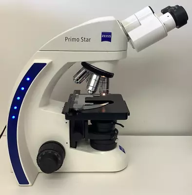 Buy Zeiss Primo Star Binocular Microscope W/ 4X / 10X / 40X / 100X Objectives #9 • 749.99$
