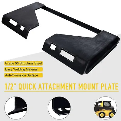Buy 1/2  Steel Quick Attachment Mount Plate For Bobcat Kubota Skid Steer Adapter Ota • 135.28$
