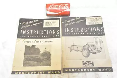 Buy 2 Vintage Montgomery Ward B.F. Avery Manure Spreader Disc & Harrows Manuals • 10$