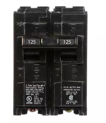 Buy Q2125 - Siemens 125 Amp Double Pole Circuit Breaker • 65.99$