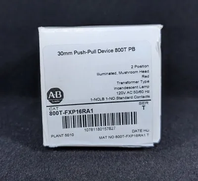 Buy ALLEN BRADLEY 800T-FXP16RA1 30.5mm Type 4/13 2 Pos. PB-Illum., Push-Pull, Red • 150$