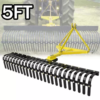 Buy 60'' 3 Point Landscape Rock Rake Fit For Category 1 Compact Tractors Loader • 649.99$