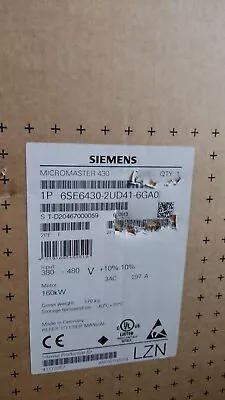 Buy 6se6430-2ud41-6ga0 Siemens Micromaster 430 • 10,000$