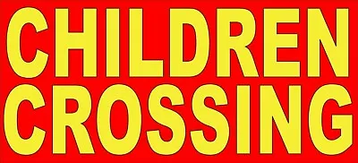 Buy Children Crossing Safety Decal 24  X 10  Concession Ice Cream Food Truck Sticker • 21.95$