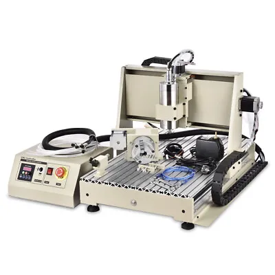 Buy 4 Axis 6040-CNC Router Engraving Engraver Milling Driiling Machine USB VFD 1500W • 1,199$