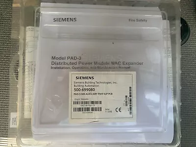 Buy Siemens PAD-3 Distributed NAC Booster Power Supply   (Brand New) • 475$