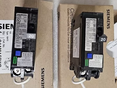 Buy Siemens QA120AFCWG 20Amp Circuit Breakers Combination Arc Fault Qty Of 2 • 59$