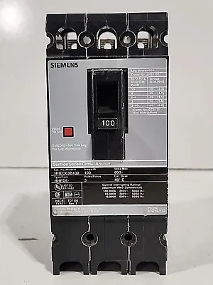 Buy ITE Siemens HHED63B100 100 Amp 600V 3 Pole Circuit Breaker Tested • 749.86$