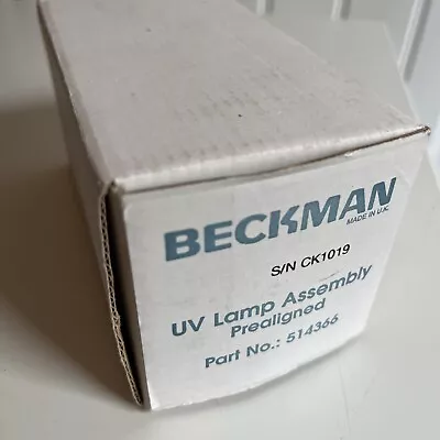 Buy Beckman UV Lamp Assembly Prealigned Part No. 514366 New In Box • 199.99$