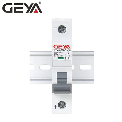 Buy GEYA Solar DC Mini Circuit Breaker 1Pole MCB 6/10/16/25/32/40/50/63/80 /100/125A • 12.08$