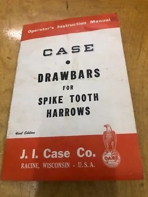 Buy Case Operator's Manual For Drawbars On Spike Tooth Harrows; Used Good Condition • 7.88$