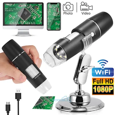 Buy 1000X Wireless Digital Microscope Handheld USB Endoscope Magnifier Camera &Stand • 32.13$
