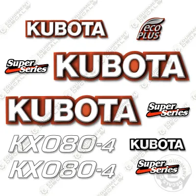 Buy Fits Kubota KX080-4 Decal Kit Mini Excavator Replacement Decals (KX 080-4) • 99.95$