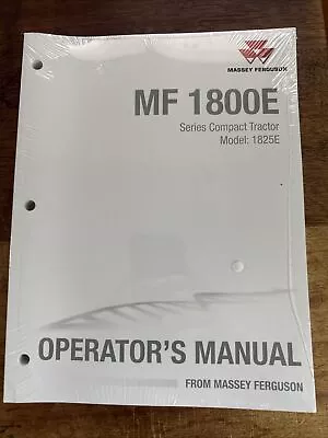 Buy Massey Ferguson MF 1825E Operators Manual Compact Tractor  • 18$