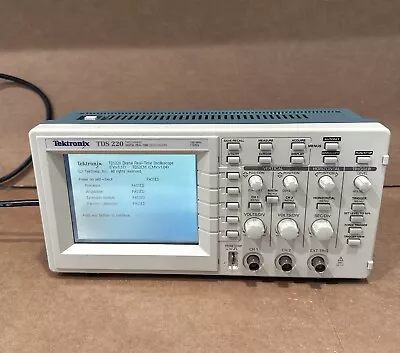 Buy Tektronix TDS 220 Two Channel Digital Real Time Oscilloscope W/ TDS2CM • 200$