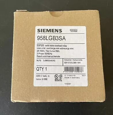 Buy SIEMENS ESP200 3UB8533-6GW2 Solid State Overload Relay  3UB85336GW2 • 199.99$