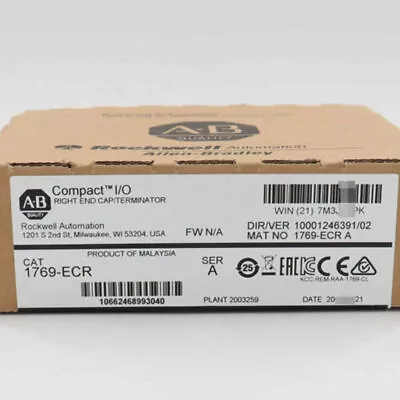 Buy New Sealed Allen-Bradley 1769-ECR Compact I/O Right End Cap/TERMINATOR 1769ECR • 70$