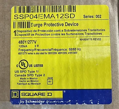 Buy Square D Surge Protector - SSP04EMA12SD - 480v, 3-Phase, 120kA, SPD • 1,495$
