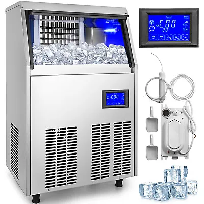 Buy VEVOR 110Lbs Commercial Ice Maker Ice Cube Machine 33Lbs Storage W/Water Filter • 397.99$