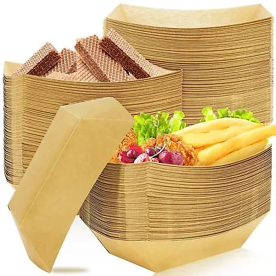 Buy Cmkura 150 Pack Kraft Food Trays 3 LB Paper Food Boats Disposable Brown Paper... • 35.28$