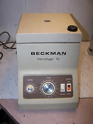 Buy Beckman Model 12 Microfuge Lab Centrifuge Catalog 343122  120 Volt   • 44.99$