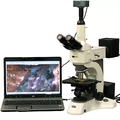 Buy AmScope 50X-1000X Darkfield Polarizing Metallurgical Microscope + 9MP Camera • 3,414.99$