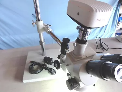 Buy MEIJI EMZ-TR Stereo Microscope W/ Infinity Camera & LUXO Light. Great Condition • 599$