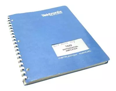 Buy Tektronix 7A22 Differential Amplifier Instruction Manual • 18.99$