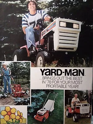 Buy Yard-Man 1978 Lawn Garden Mower Tractor Snow Thrower Tiller Color Sales Brochure • 37.39$