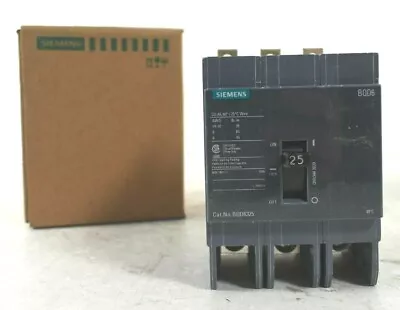 Buy Siemens BQD6325 Molded Case Circuit Breaker Ti Grey 3P 25A 50/60Hz BQD Series • 199.99$