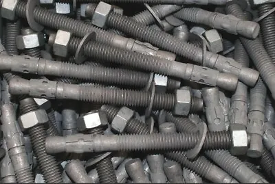 Buy Galvanized Concrete Wedge Anchor Bolts 1/2 X 5-1/2 Includes Nuts & Washers • 15$