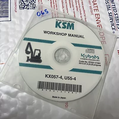Buy Kubota  KX057-4  U55-4 Excavator Workshop Service Manual CD #065 • 30$