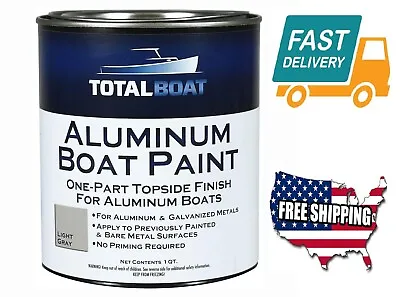 Buy 1 Quart Aluminum Paint Canoes Bass Boat Dinghies Duck Pontoons Olive Drab Color • 66.99$