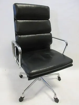 Buy Original Herman Miller - Eames EA437 Soft Pad Group Executive Chair In Black • 1,350$