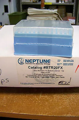 Buy Nos Neptune Btr20fx 20ul Biomek Fx Robotic Barrier Tip Natural Pp Tray Of 96 • 8.99$