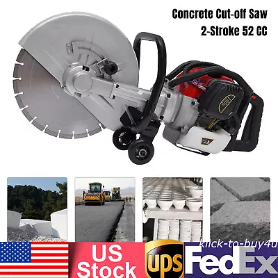 Buy Gas Concrete Cut Off Saw 2 Stroke 52 CC Cement Masonry Wet Dry Saw Cutter+Blade • 242.25$