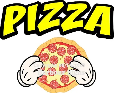Buy PIZZA DECAL (Choose Your Size & Color) Concession Food Truck Sticker M • 12.99$