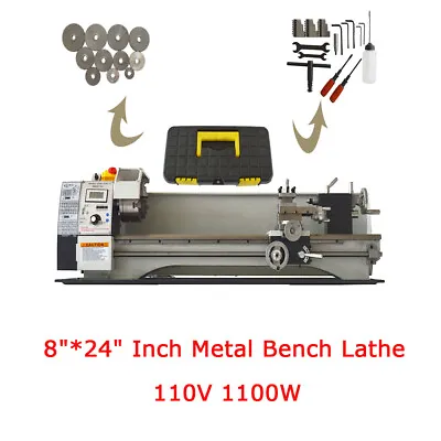 Buy WM210V Inch Precision Metal Bench Lathe 8 *24  Woodworking Metalworking Tools • 1,386.90$