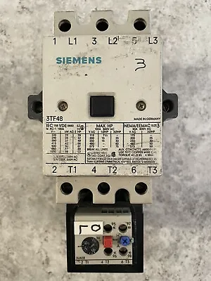 Buy SIEMENS 3TF48 Size 3 Starter Contactor 110 120V 3UA5800 2P 50 63A Overload Relay • 75$