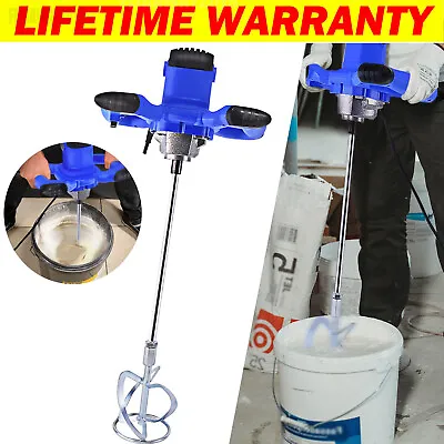 Buy 4000W Electric Plaster Paddle Mixer Mortar Paint Cement Stirrer Whisk 6 Speed • 45.30$