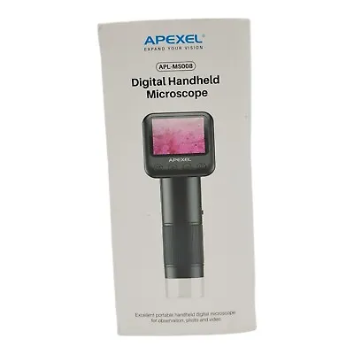 Buy  Apexel Rechargeable Handheld Digital Microscope With 2” LCD Screen • 59.90$