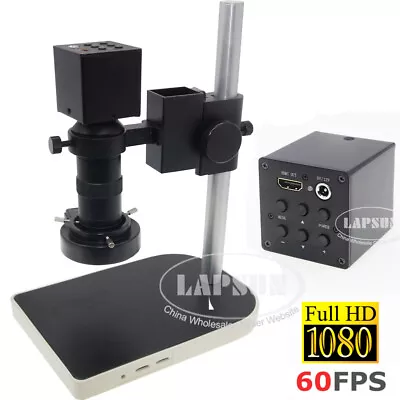 Buy 8X-100X ZOOM 1080P FHD 60FPS HDMI C-mount Industry Microscope Camera Full Set  • 129$