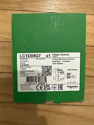Buy LC1D09G7 Schneider Contactor 120VAC 50/60Hz New IN BOX • 35.10$